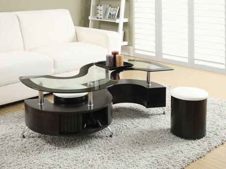 Tampa Furniture Outlet - Coaster - Buckley 3-piece Coffee Table and Stools Set Cappuccino - 720218