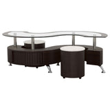 Buckley 3-piece Coffee Table and Stools Set Cappuccino - Tampa Furniture Outlet