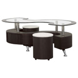 Buckley 3-piece Coffee Table and Stools Set Cappuccino - Tampa Furniture Outlet