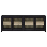 Denison 3-piece Entertainment Center 79-inch TV Stand Black