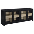 Tampa Furniture Outlet - Coaster - Denison 79-inch 4-door TV Stand Media Console Black - 720223