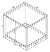 Trini 1-shelf Glass Top Side End Table Black Nickel - Tampa Furniture Outlet