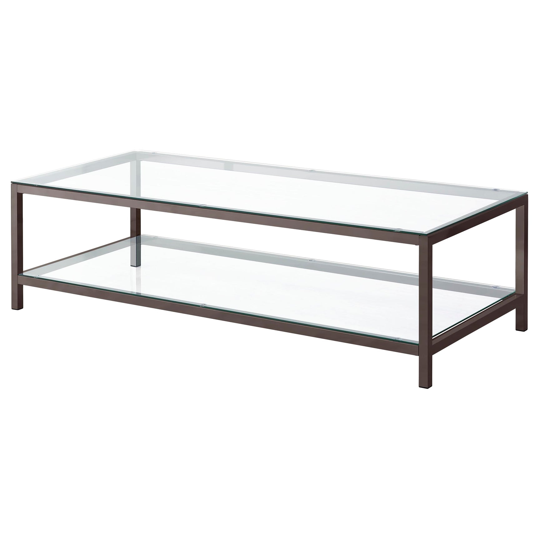 Trini 2-piece Coffee and End Table Set Black Nickel - Tampa Furniture Outlet