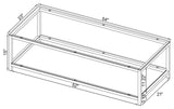 Trini 1-shelf Glass Top Coffee Table Black Nickel - Tampa Furniture Outlet