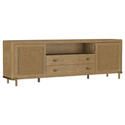 Tampa Furniture Outlet - Coaster - Arini Rattan Cane 2-door TV Stand Media Console Sand Wash - 720253