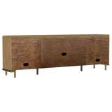Arini Rattan Cane 2-door TV Stand Media Console Sand Wash - Tampa Furniture Outlet
