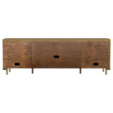 Arini Rattan Cane 2-door TV Stand Media Console Sand Wash - Tampa Furniture Outlet