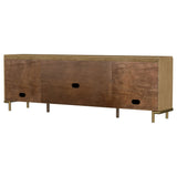 Arini Rattan Cane 2-door TV Stand Media Console Sand Wash - Tampa Furniture Outlet