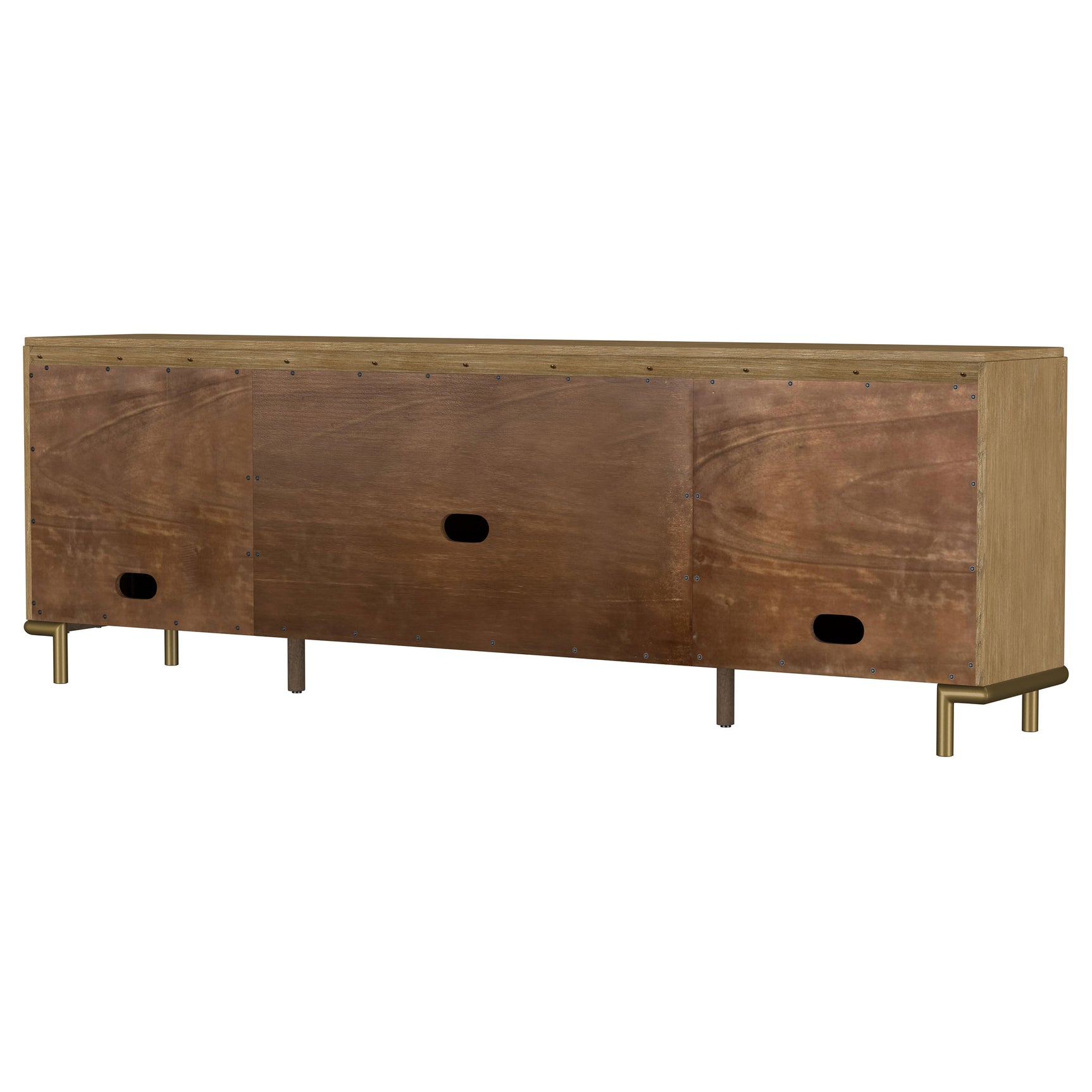 Arini Rattan Cane 2-door TV Stand Media Console Sand Wash - Tampa Furniture Outlet