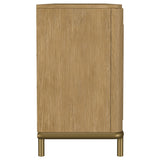 Arini Rattan Cane 2-door TV Stand Media Console Sand Wash - Tampa Furniture Outlet