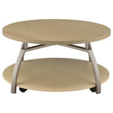 Dacre 2-piece Round Coffee and End Table Set Greige