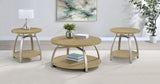 Tampa Furniture Outlet - Coaster - Dacre 3-piece Round Coffee and End Table Set Greige - 720318-S3