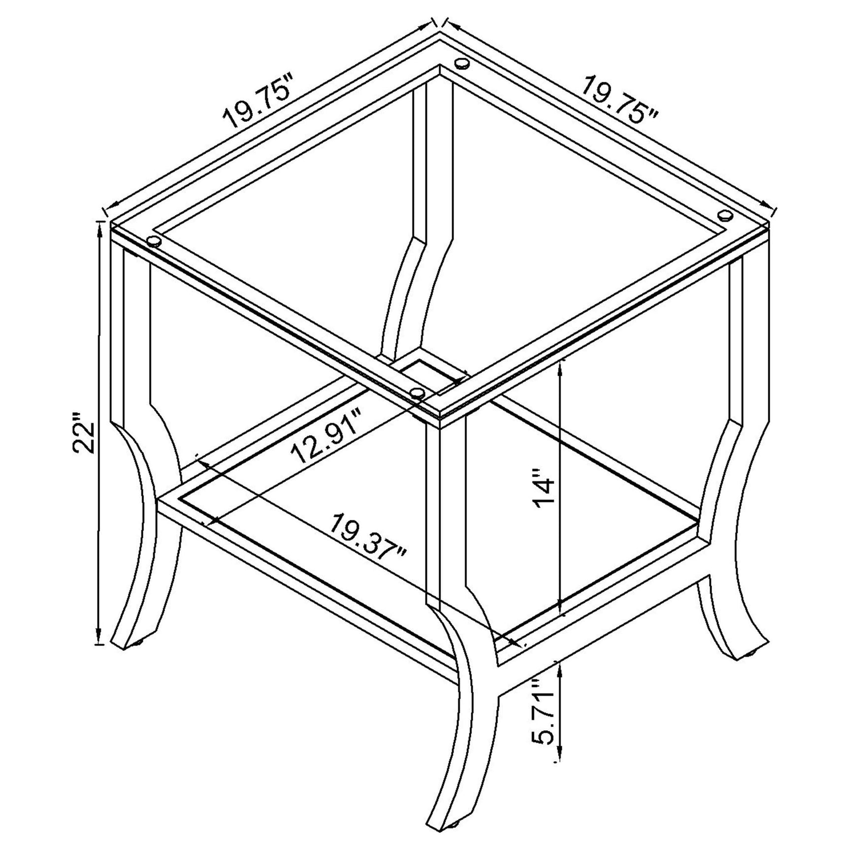 Saide 3-piece Glass Top Coffee and End Table Set Chrome - Tampa Furniture Outlet