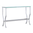 Tampa Furniture Outlet - Coaster - Saide Rectangular Glass Top Entryway Console Table Chrome - 720339