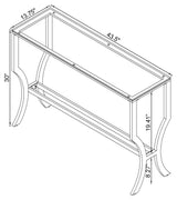Saide Rectangular Glass Top Entryway Console Table Chrome - Tampa Furniture Outlet