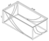 Lille Rectangular Glass Top Coffee Table Chrome - Tampa Furniture Outlet