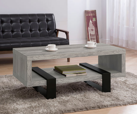Dinard Engineered Wood Cocktail Coffee Table Grey Driftwood - Tampa Furniture Outlet