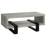 Tampa Furniture Outlet - Coaster - Dinard Engineered Wood Cocktail Coffee Table Grey Driftwood - 720878