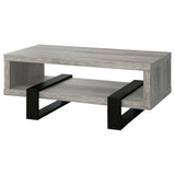 Dinard Engineered Wood Cocktail Coffee Table Grey Driftwood - Tampa Furniture Outlet