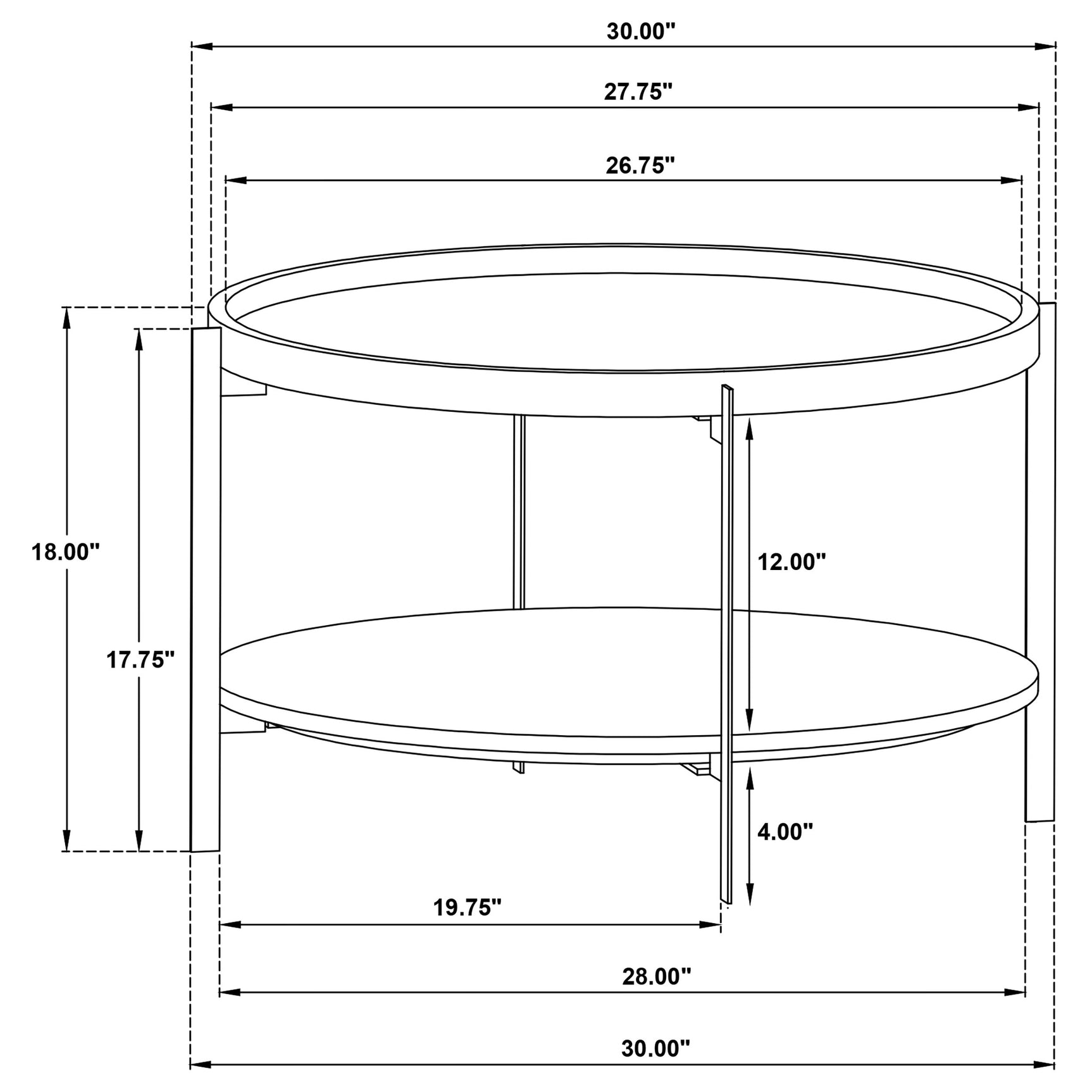 Adhvik Round Wood Top Marble Shelf Coffee Table Natural - Tampa Furniture Outlet