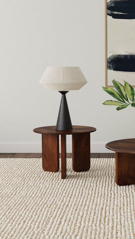 Dale Round Solid Mango Wood Side End Table Brown - Tampa Furniture Outlet