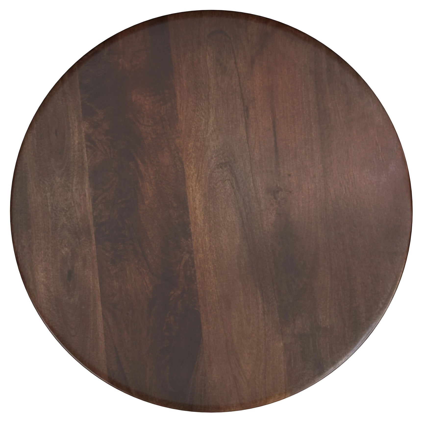 Dale Round Solid Mango Wood Side End Table Brown - Tampa Furniture Outlet