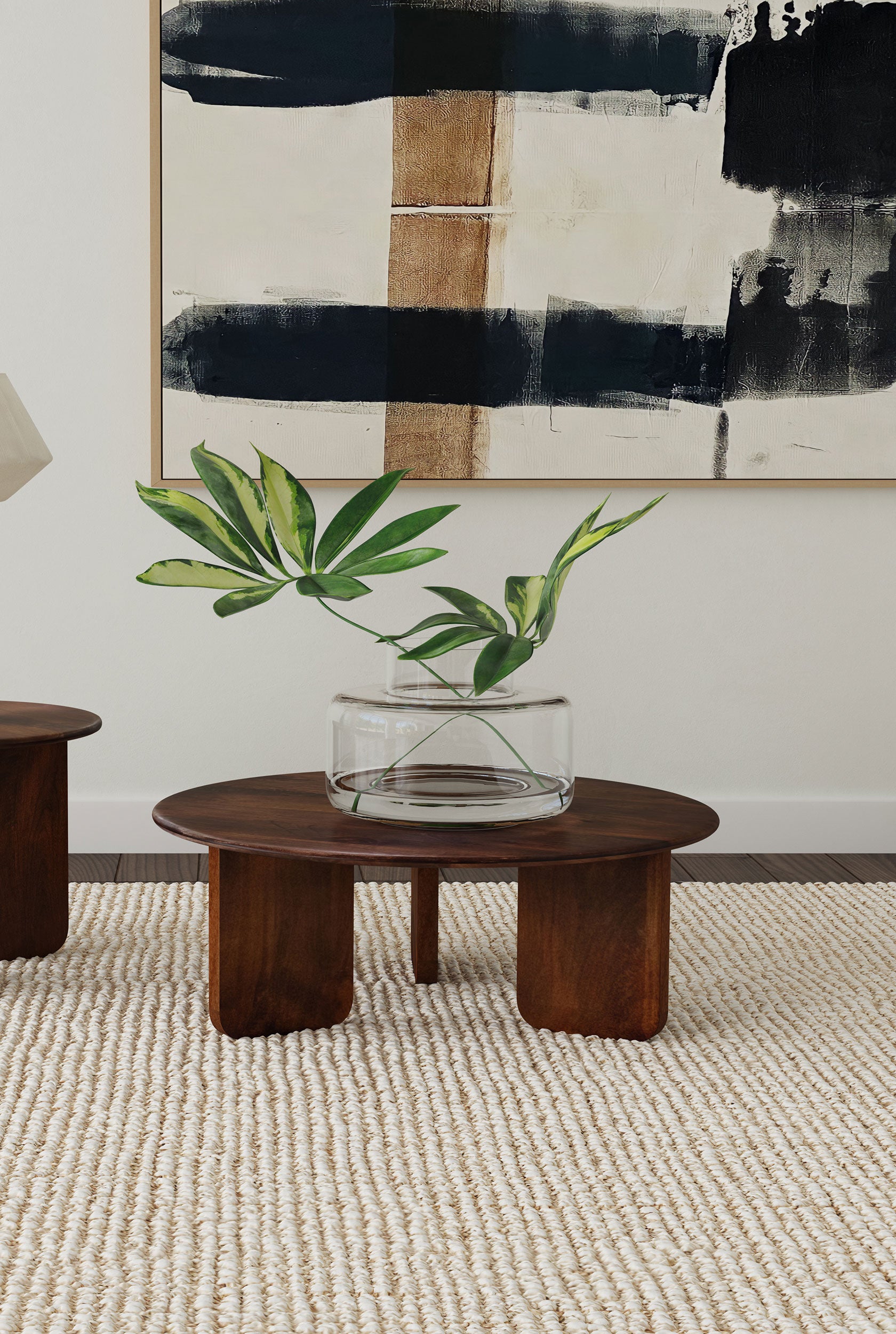 Dale Round Solid Mango Wood Coffee Table Brown - Tampa Furniture Outlet