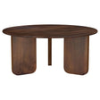 Tampa Furniture Outlet - Coaster - Dale Round Solid Mango Wood Coffee Table Brown - 721998