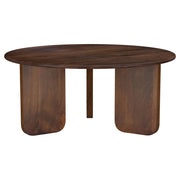 Tampa Furniture Outlet - Coaster - Dale Round Solid Mango Wood Coffee Table Brown - 721998