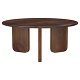 Dale Round Solid Mango Wood Coffee Table Brown - Tampa Furniture Outlet