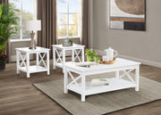 Tampa Furniture Outlet - Coaster - Skyview 3-piece Rectangular Lift Top Coffee Table Set White - 722088-S3