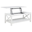 Tampa Furniture Outlet - Coaster - Skyview 44-inch Rectangular Lift Top Coffee Table White - 722088
