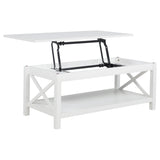Tampa Furniture Outlet - Coaster - Skyview 44-inch Rectangular Lift Top Coffee Table White - 722088