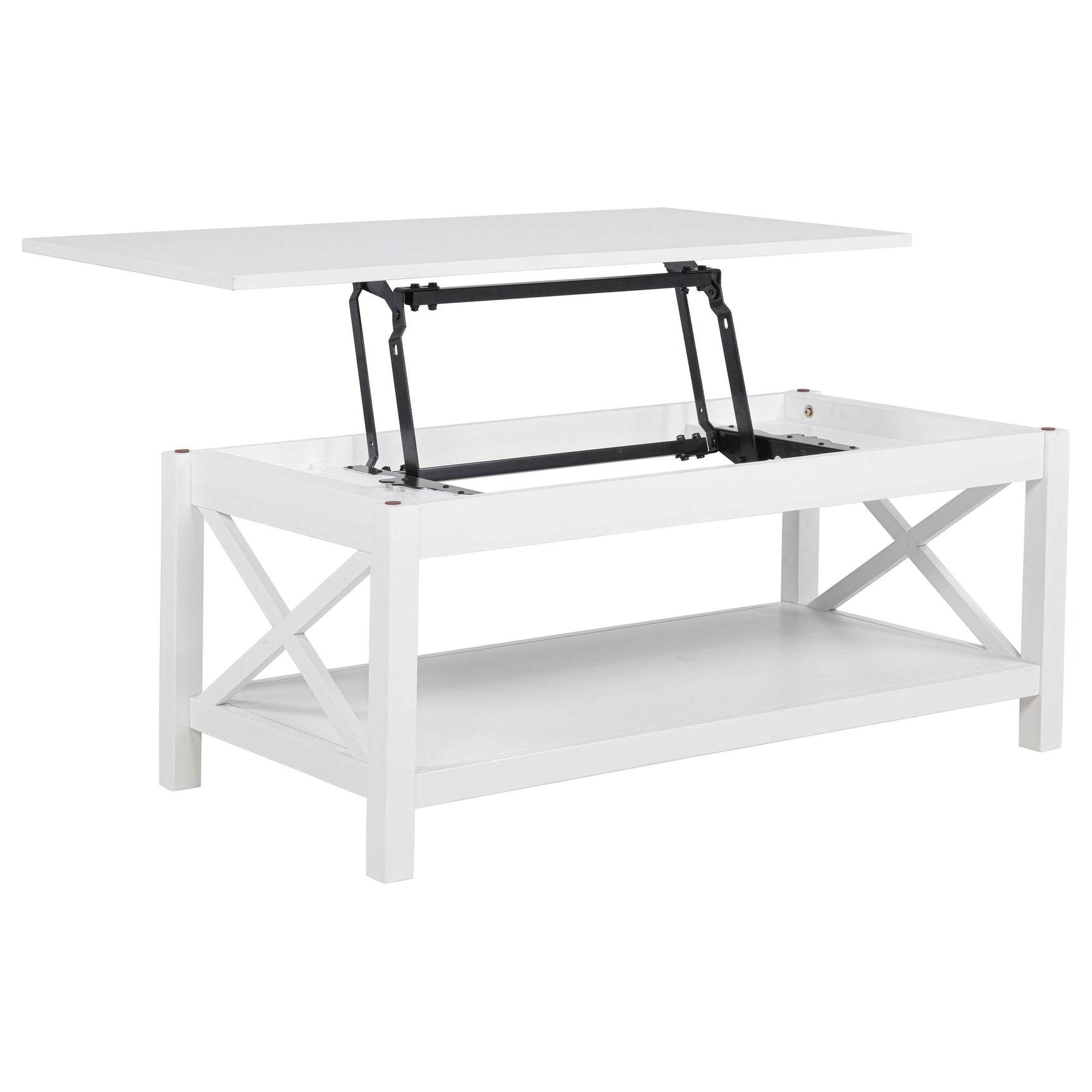 Tampa Furniture Outlet - Coaster - Skyview 44-inch Rectangular Lift Top Coffee Table White - 722088
