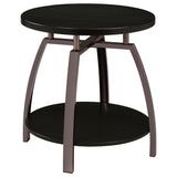 Dacre 3-piece Round Coffee and End Table Set Dark Charcoal - Tampa Furniture Outlet