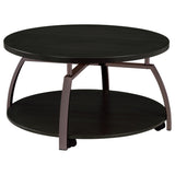 Dacre 3-piece Round Coffee and End Table Set Dark Charcoal - Tampa Furniture Outlet