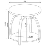 Dacre 3-piece Round Coffee and End Table Set Dark Charcoal - Tampa Furniture Outlet