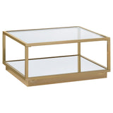 Renee 2-piece Square Coffee Table Set Rose Brass - Tampa Furniture Outlet
