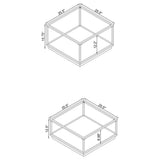 Renee 2-piece Square Coffee Table Set Rose Brass - Tampa Furniture Outlet