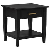 Tampa Furniture Outlet - Coaster - Lindenton 1-drawer Wood Occasional Side End Table Black - 722727