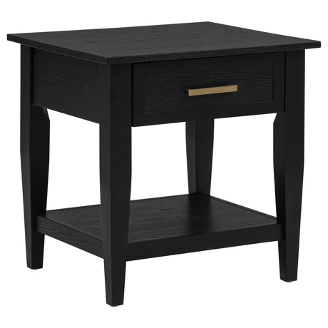 Tampa Furniture Outlet - Coaster - Lindenton 1-drawer Wood Occasional Side End Table Black - 722727