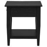 Lindenton 1-drawer Wood Occasional Side End Table Black