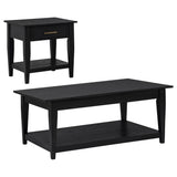 Lindenton 2-piece Wood Lift-Top Coffee and End Table Set Black