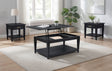 Tampa Furniture Outlet - Coaster - Lindenton 3-piece Wood Lift-Top Coffee and End Table Set Black - 722728-S3