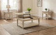 Tampa Furniture Outlet - Coaster - Lindenton 3-piece Wood Lift-Top Coffee and End Table Set Blonde - 722758-S3