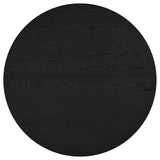 Sweeney 2-piece Round Wood Occasional Nesting Table Set Black
