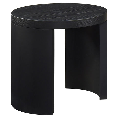 Tampa Furniture Outlet - Coaster - Sweeney 24-inch Round Wood Occasional Side End Table Black - 722827