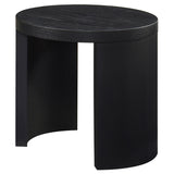 Sweeney 24-inch Round Wood Occasional Side End Table Black