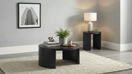 Tampa Furniture Outlet - Coaster - Sweeney 2-piece Coffee and End Occasional Table Set Black - 722828-S2