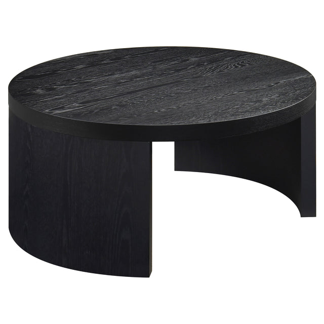 Tampa Furniture Outlet - Coaster - Sweeney 39-inch Round Wood Occasional Cocktail Coffee Table Black - 722828